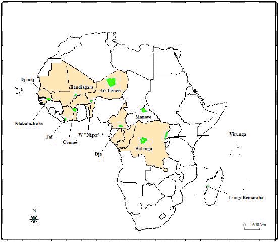 carte des sites